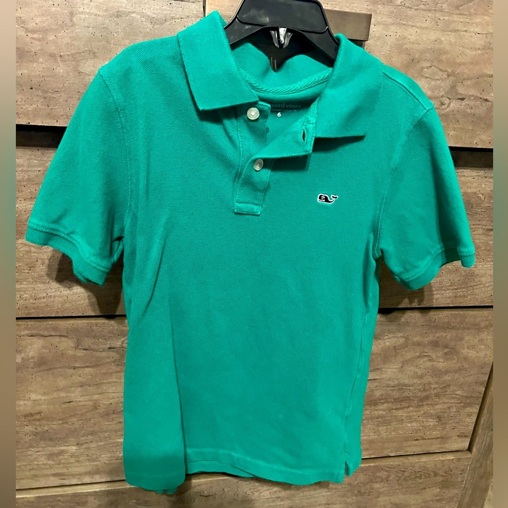 Vineyard Vines Bots Green Polo